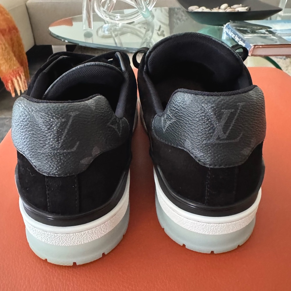 Louis Vuitton Men's Monogram Black and Gray Sneakers - Picture 3 of 5